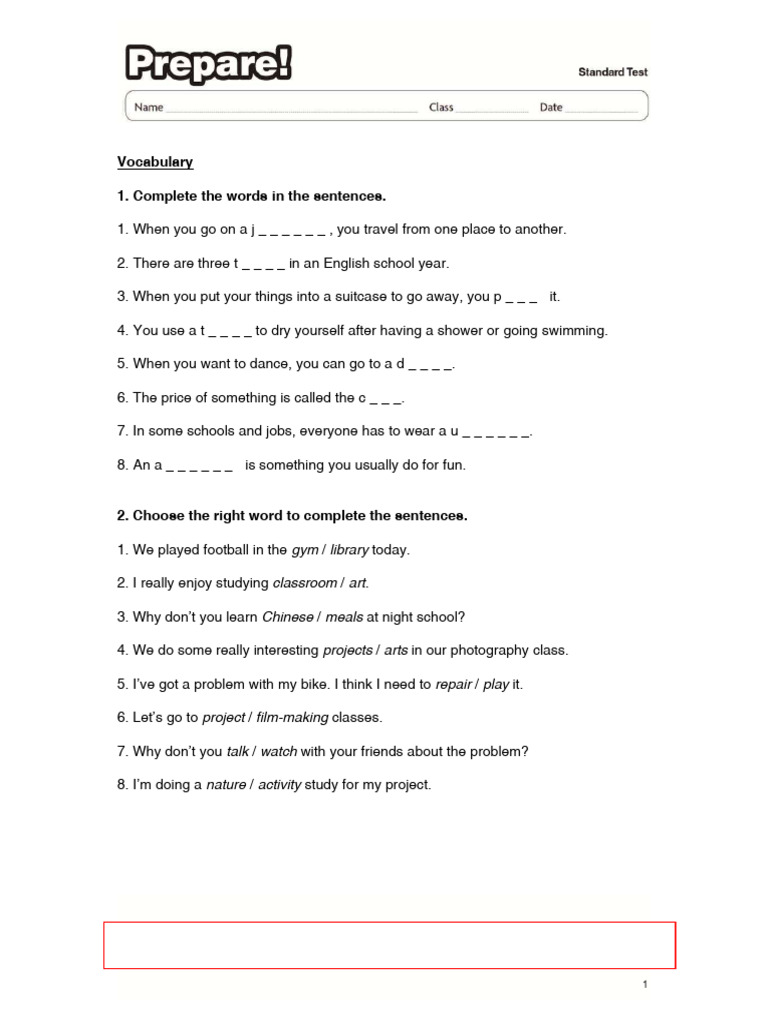 A2( Writing Test) | PDF