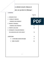 Download Consumer Attitude Towards Johnson  Johnson Baby Care Products in Shimoga_ by yeomacha SN76561945 doc pdf