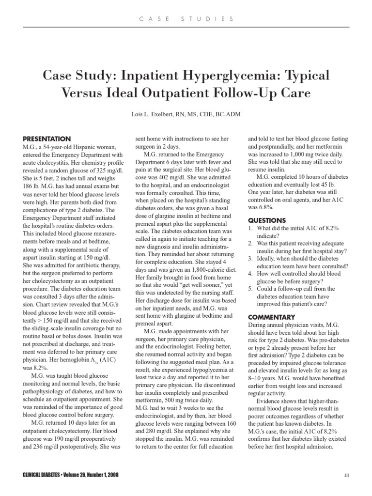 Diab Case 1 | PDF | Glycated Hemoglobin | Diabetes Mellitus