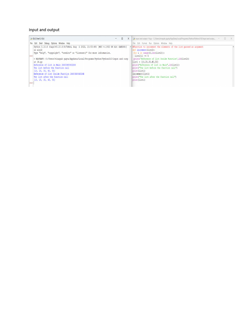 Input and Output 14 Python Code | PDF