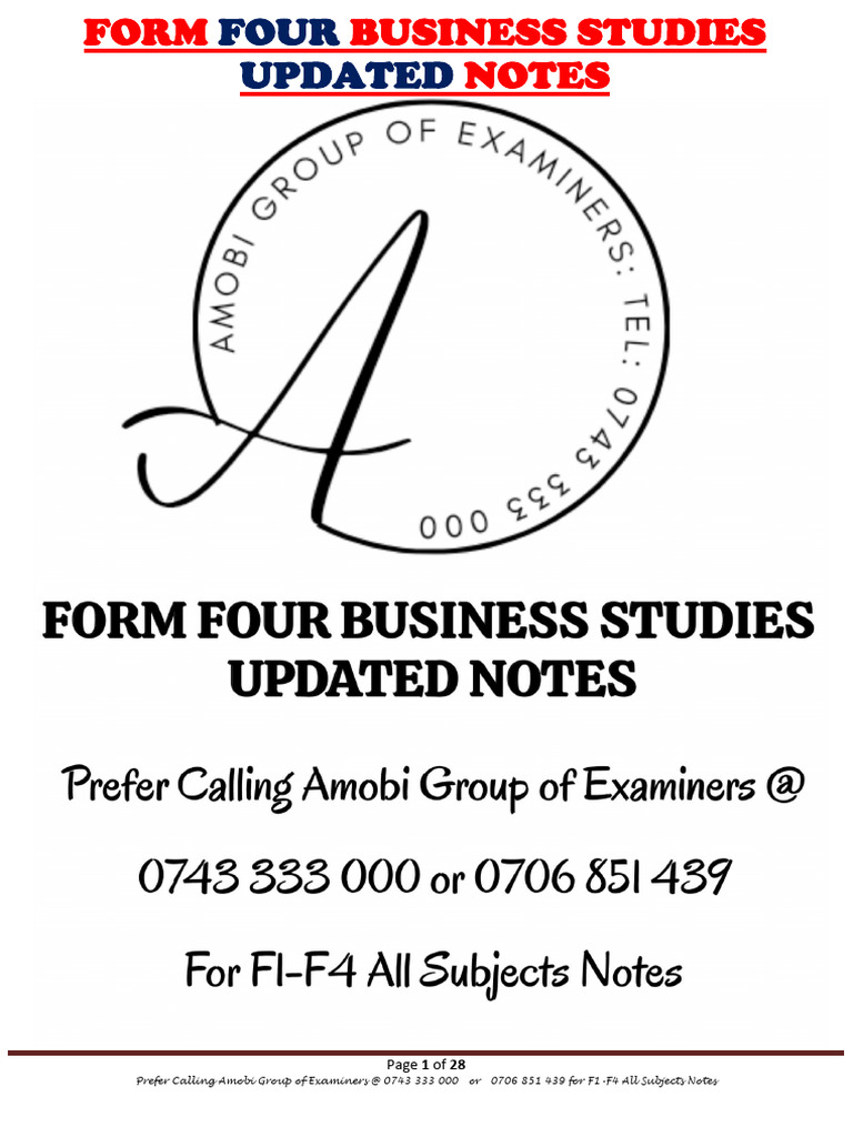 f4 BST Updated Notes | PDF