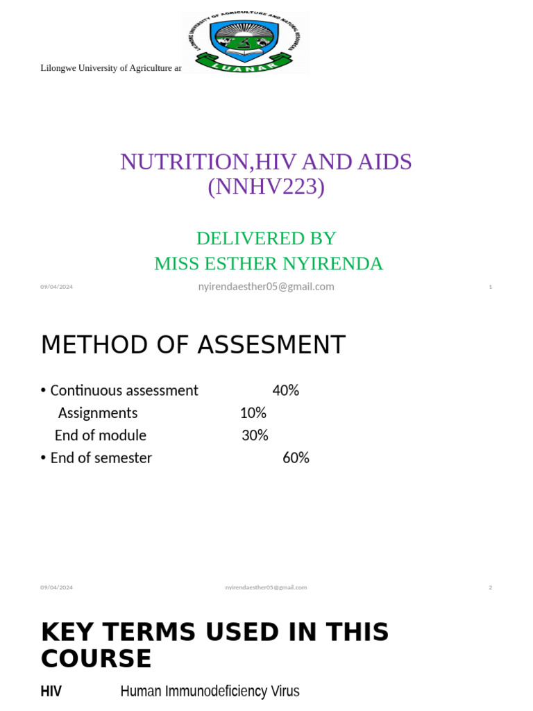 Nutrition & Hiv and Aids 1111 | PDF