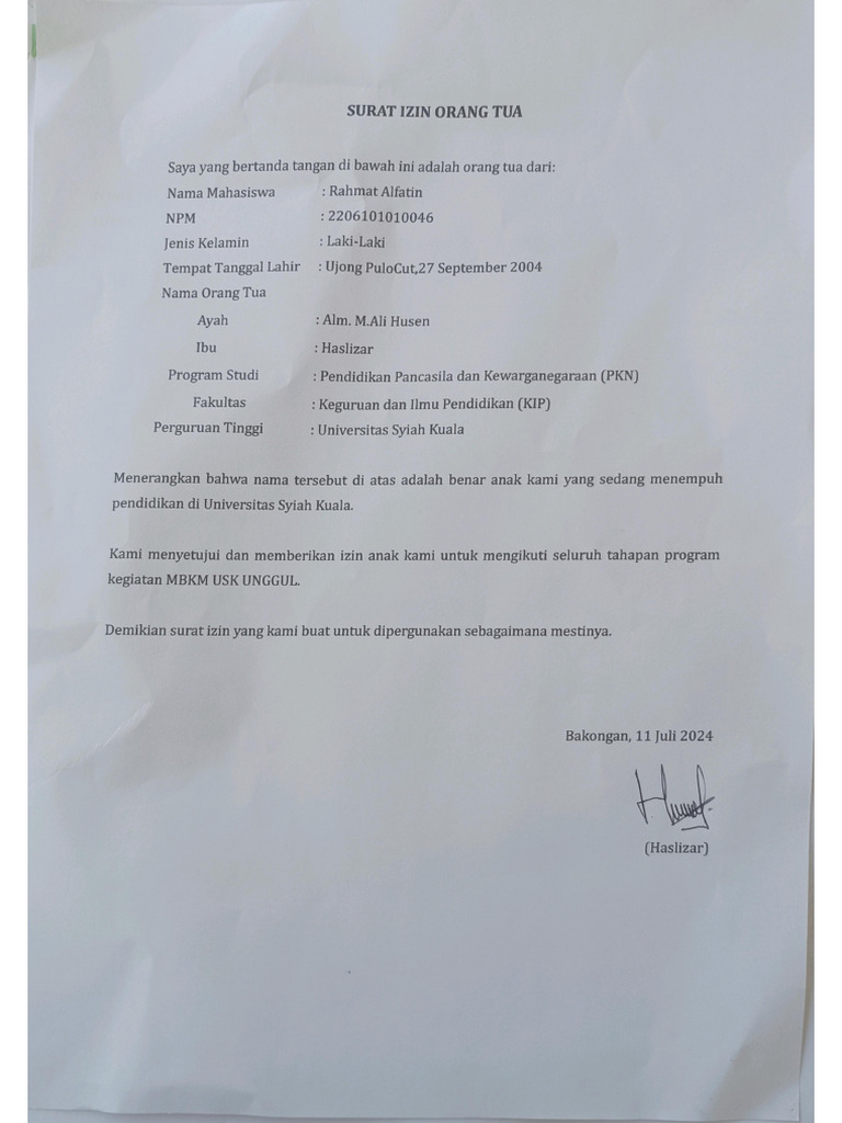 Surat Izin | PDF