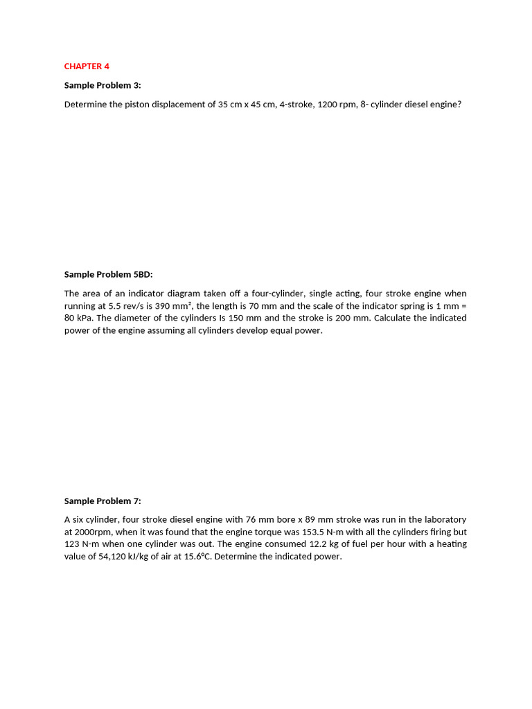 Chapter 4 5 6 7 8 Combustion | PDF | Diesel Engine | Teaching Methods ...