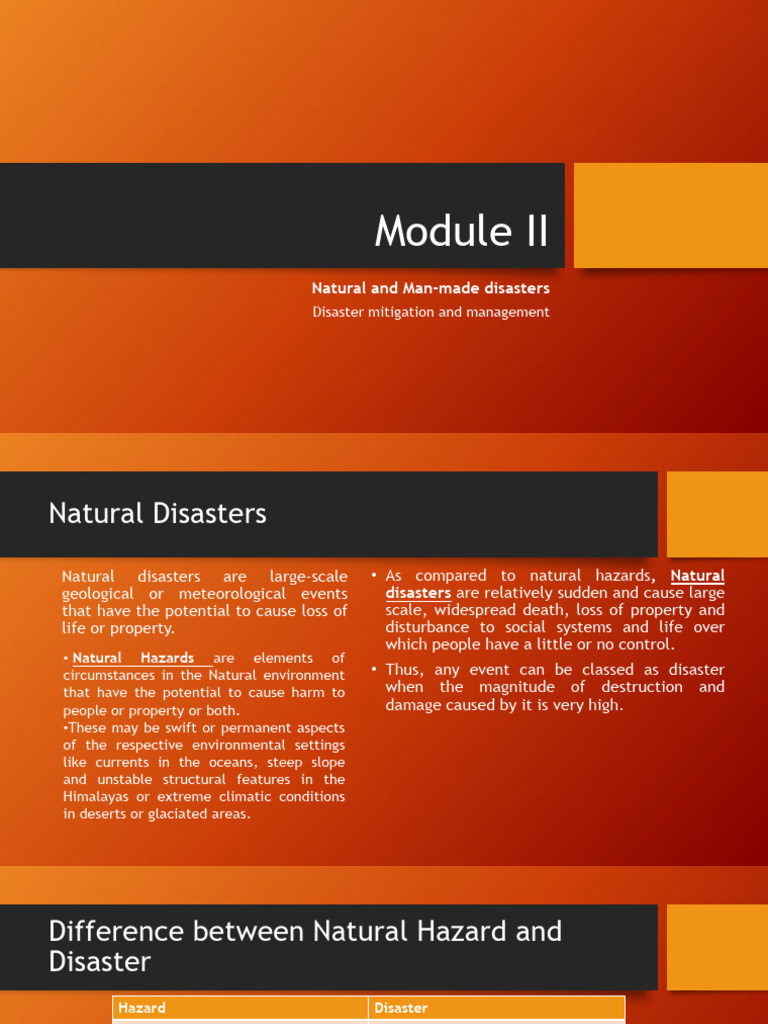 Disaster Mitigation and Management Notes | PDF