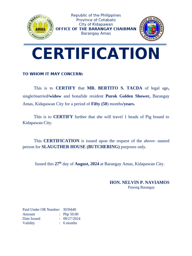 Certification (Butchered) | PDF