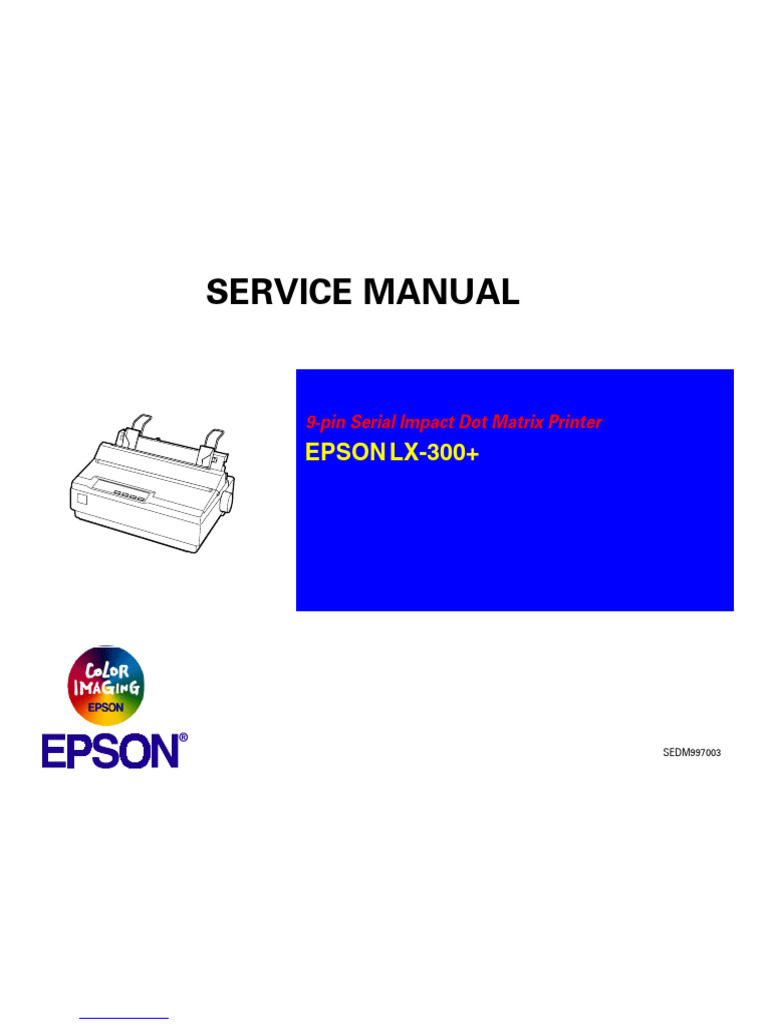 Lx300 Service Manual | PDF | Printer (Computing) | Typefaces