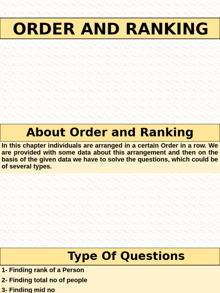 Order and Ranking Techniques | PDF | Military Operations | Teaching ...