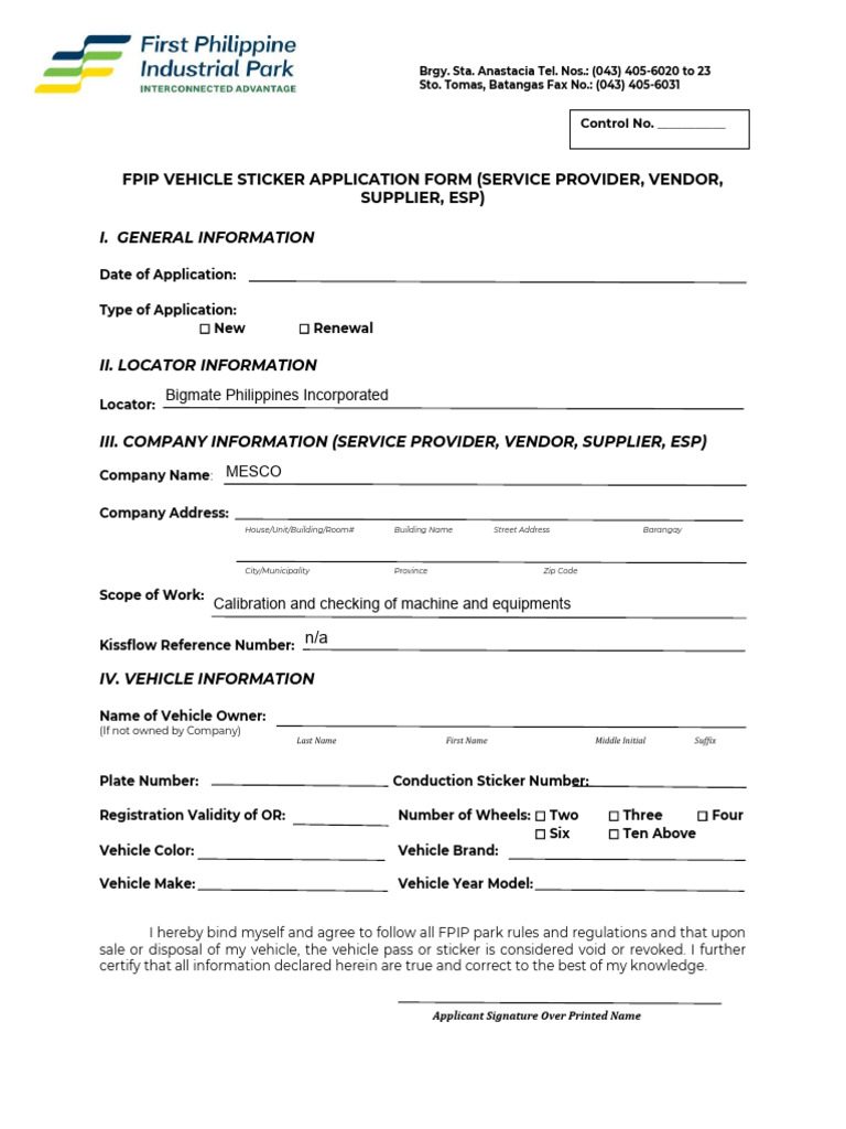 FPIP Sticker Pass (Esp MESCO) | PDF