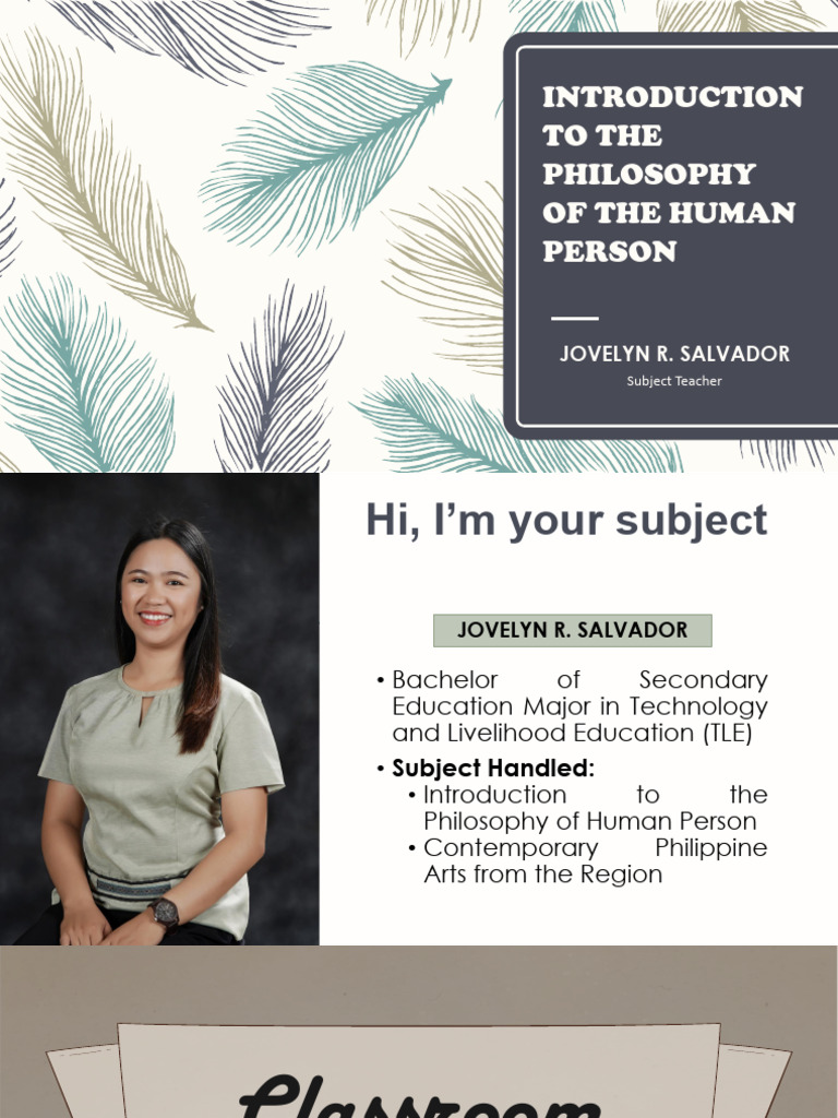 1st Lesson INTRODUCTION TO THE PHILOSOPHY OF THE HUMAN PERSON | PDF ...