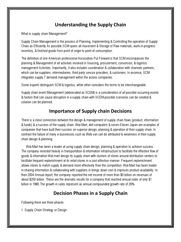 Supply Chain Management Essentials | PDF | Supply Chain Management ...