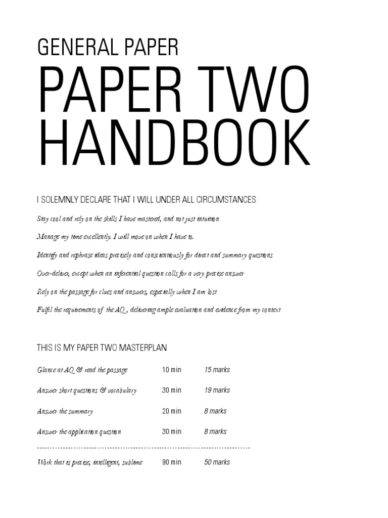 2011 p2 Handbook | PDF