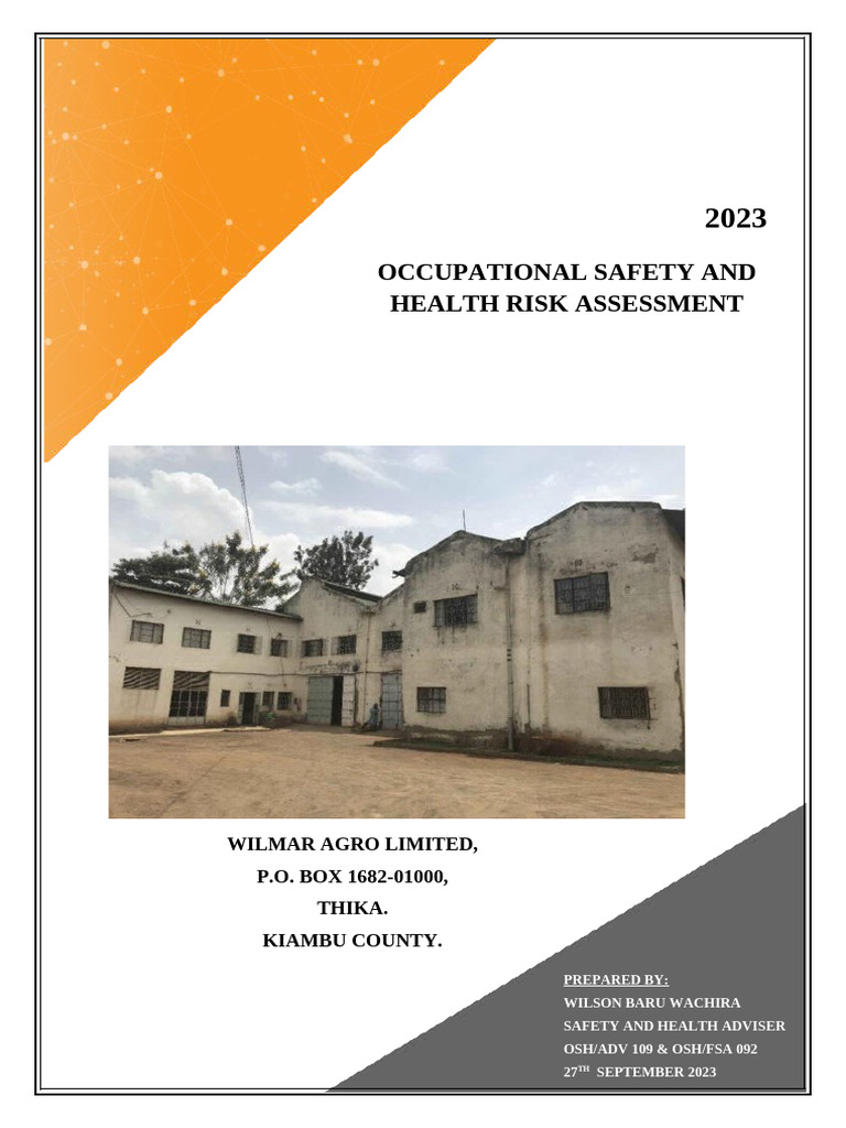 2023 Occupational Safety Risk Assessment | PDF | Risk | Occupational ...