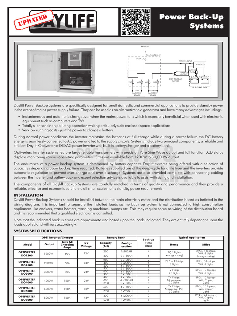 Power Back-Up Systems | PDF