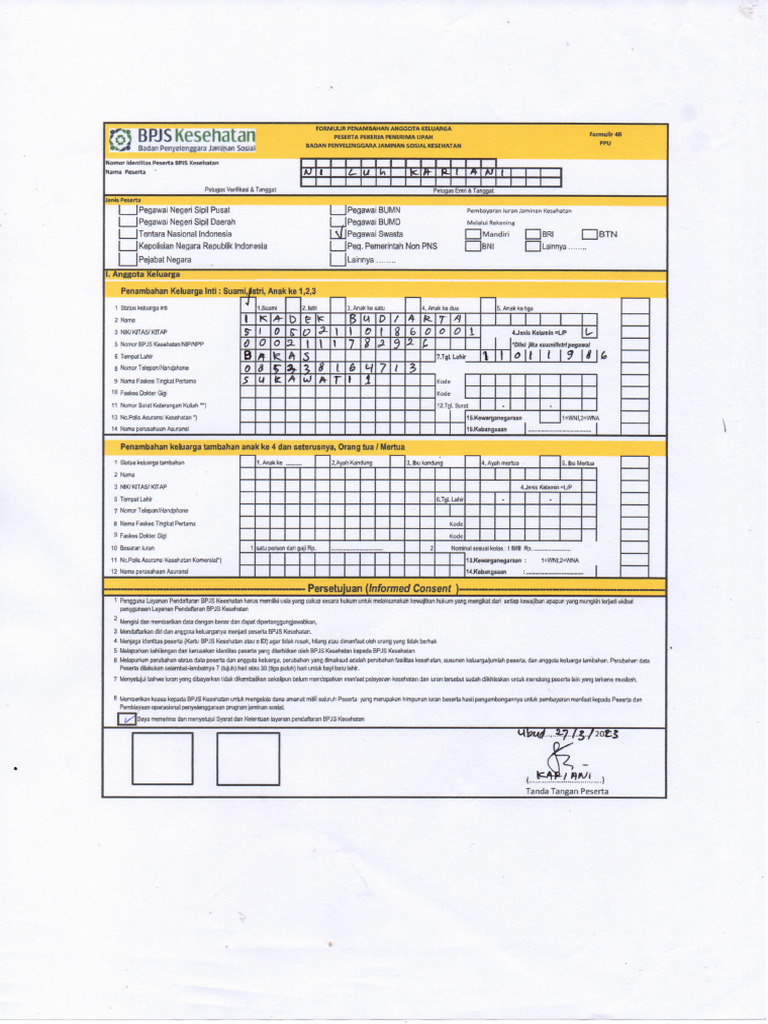 Form 4B - Penambahan Suami - Kariani | PDF