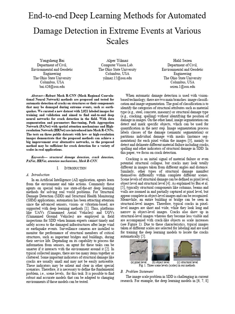 ++End-To-End Deep Learning Methods For Automated Damage Detection | PDF
