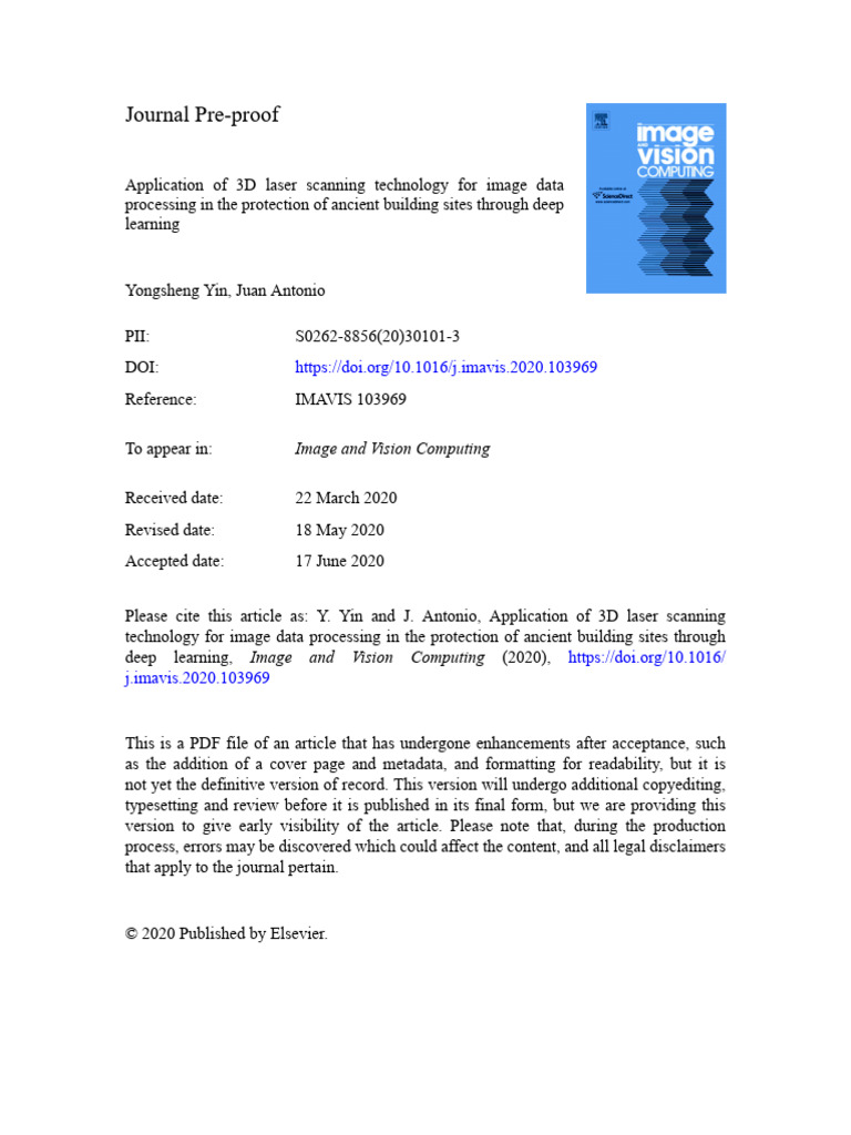 Application Of 3d Laser Scanning Technology For Image Data Processing
