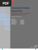 Download Organizational Behavior- Comparison Between 2 Companies by nafees39 SN76568972 doc pdf