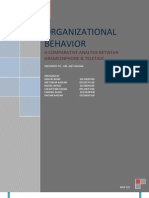 Organizational Behavior - Comparison Between 2 Companies