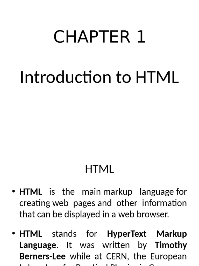 Introduction to html new pdf