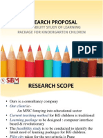 Research Proposal: A Feasibility Study of Learning Package For Kindergarten Children