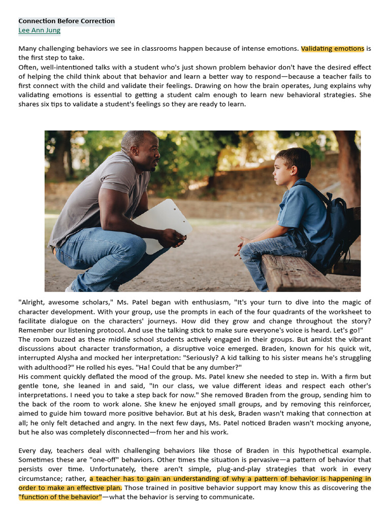 Connection Before Correction - Formatted | PDF