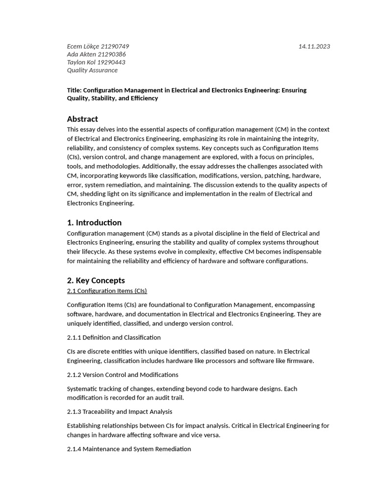 Configuration Management | PDF