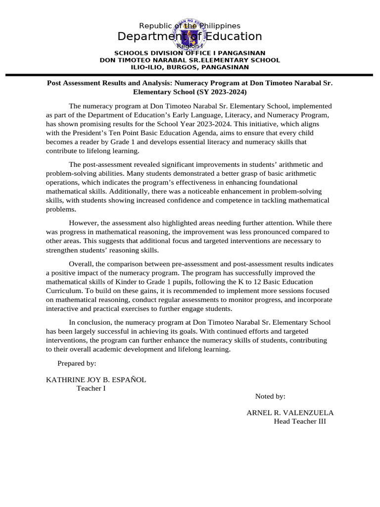 post-assessment-results-and-analysis-pdf