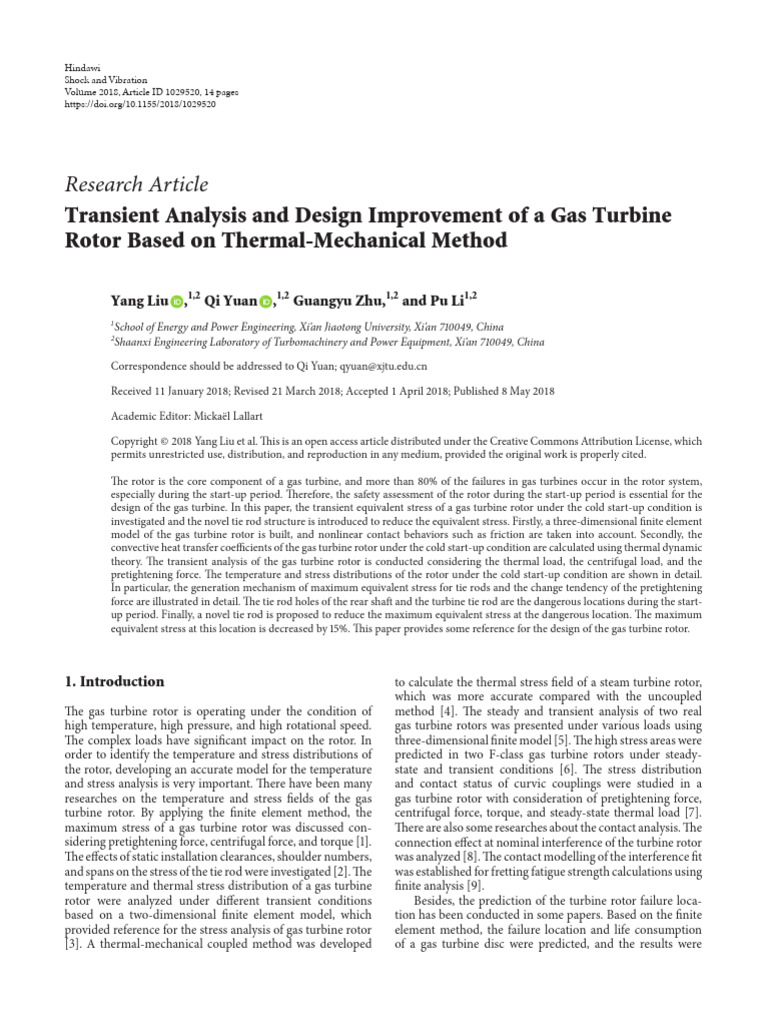 Transient Analysis and Design Improvement of A Gas | PDF