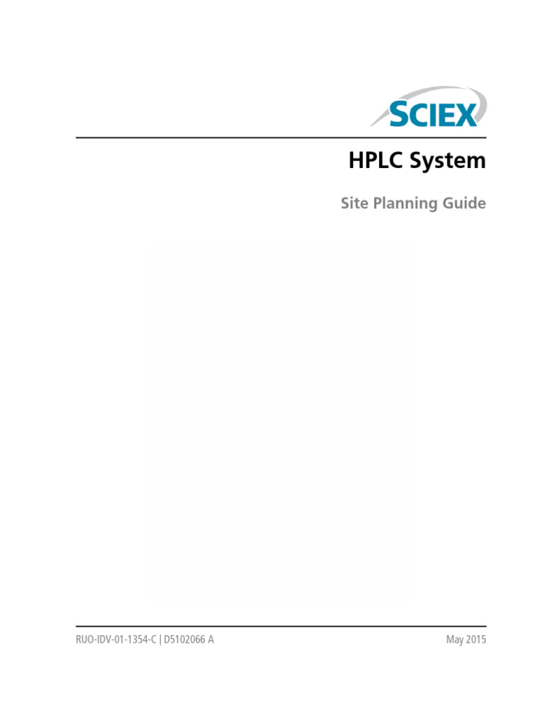 HPLC System Site Planning Guide | PDF