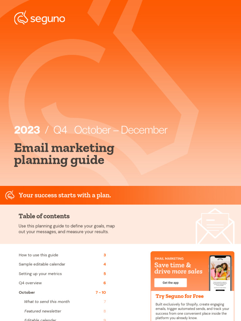 2023 Email Marketing Planning Guide | PDF | Black Friday (Shopping ...