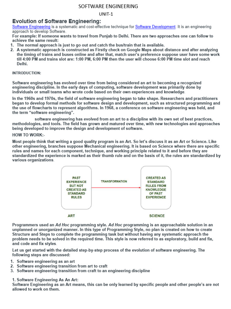 Software Engineeering Note Unit1 Pdf