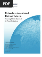 Urban Investments and Rates of Return:: Assessing MCC's Approach To Project Evaluation