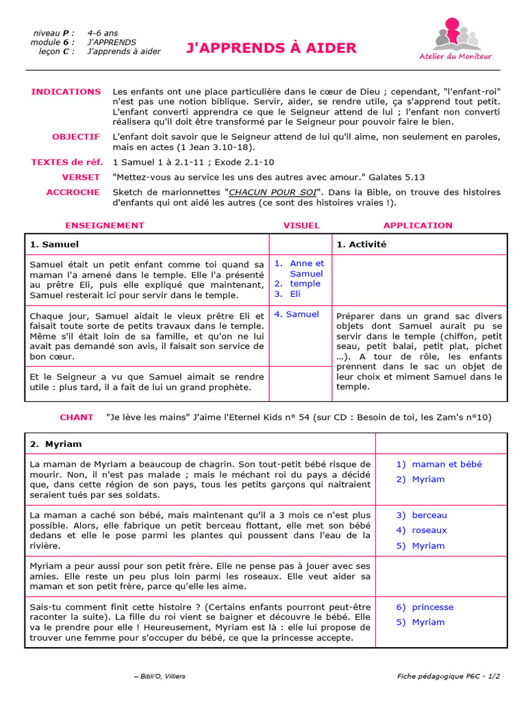 02 p6c Fiche Pedagogique | PDF