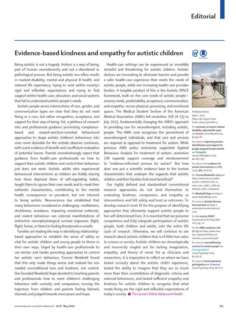Evidence Based Kindness and Empathy For Autistic C | PDF