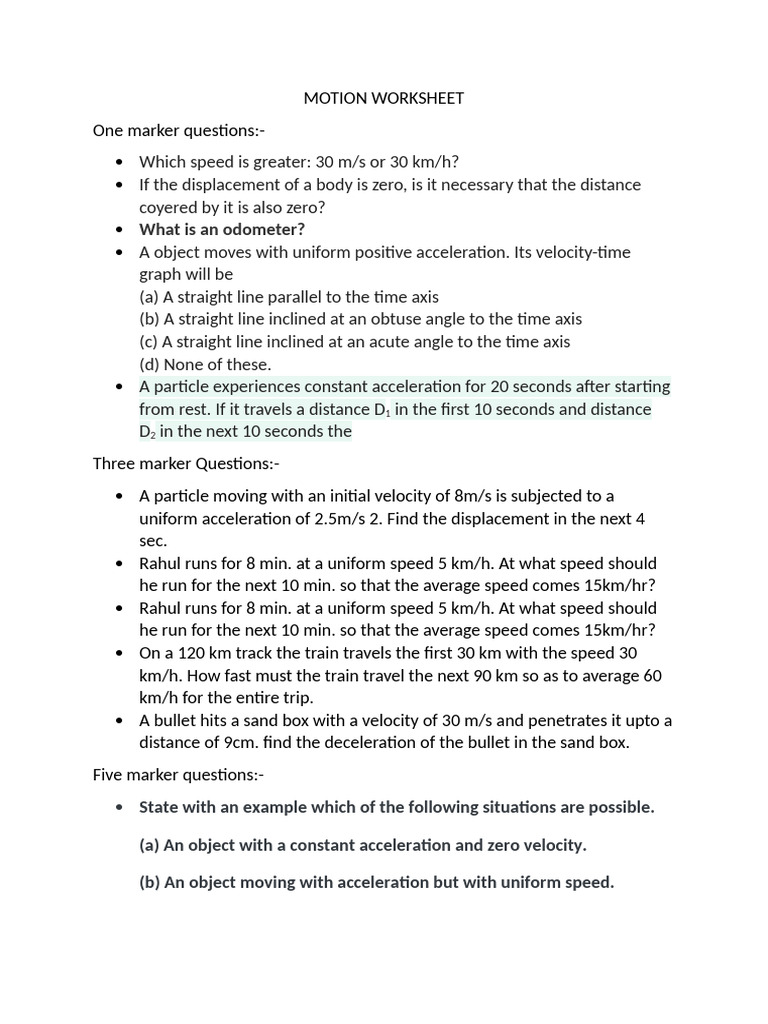 MOTION WORKSHEET (1) PDF