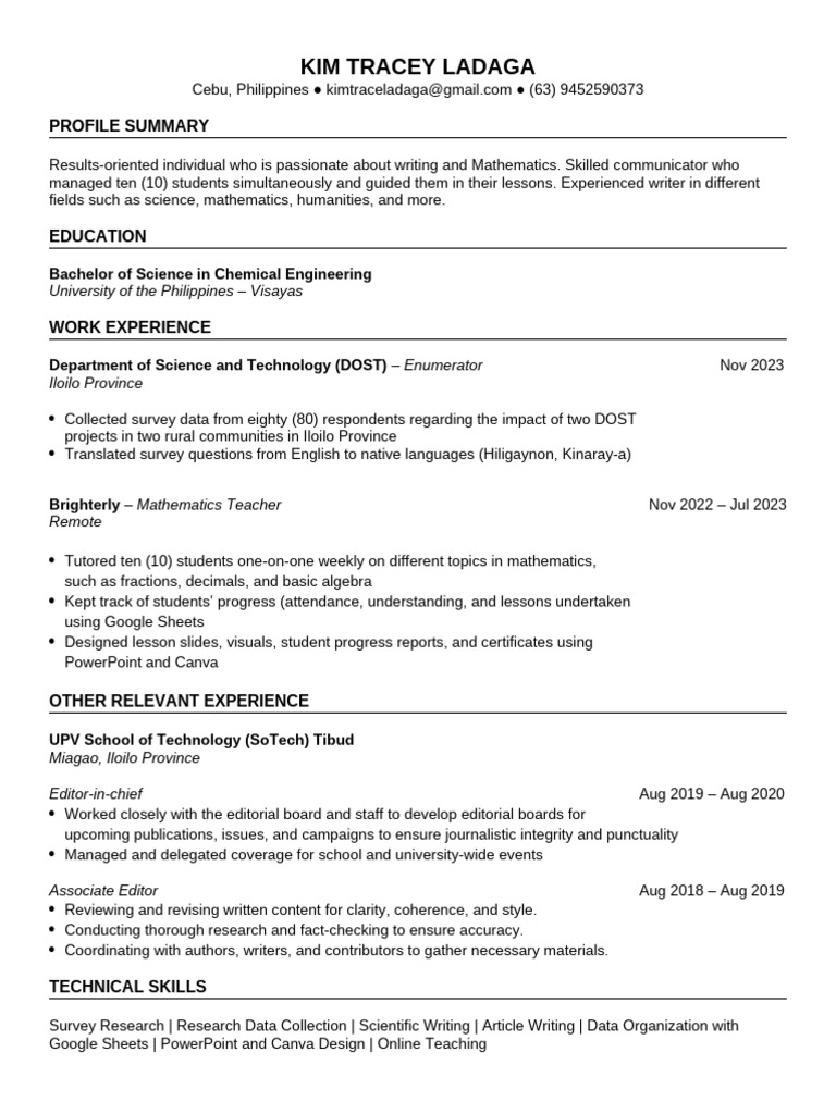 306 Fillable Resume Template PDF