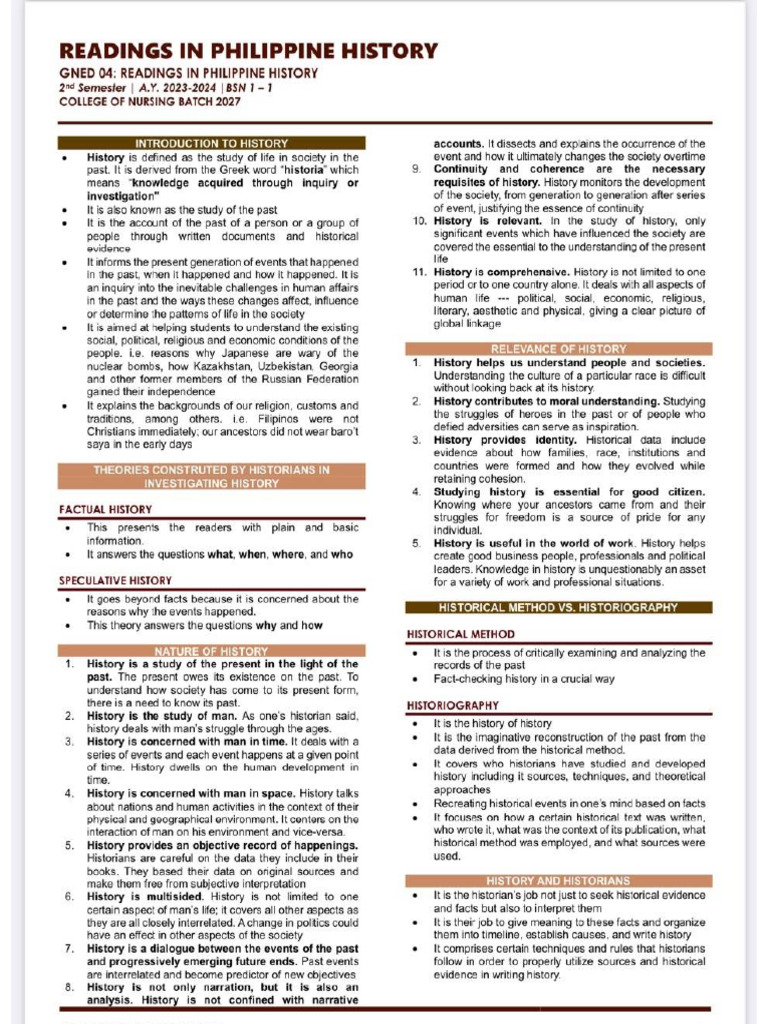 Module 1 - Readings in Philippine History | PDF