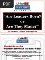 Download Are Leaders Born or Are They Made - Linked 2 Leadership by Tom Schulte SN7657383 doc pdf