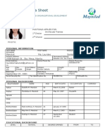 Professional Data Sheet: Position/S Applied For: 1 Choice On-the-Job Trainee 2 Choice