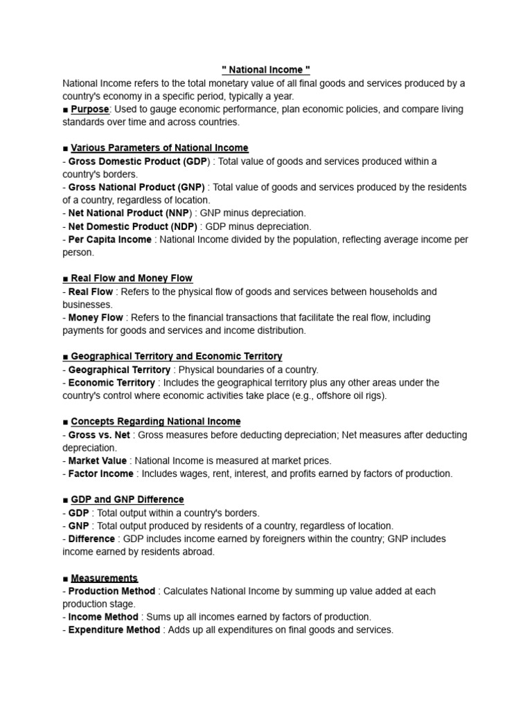 National Income | PDF