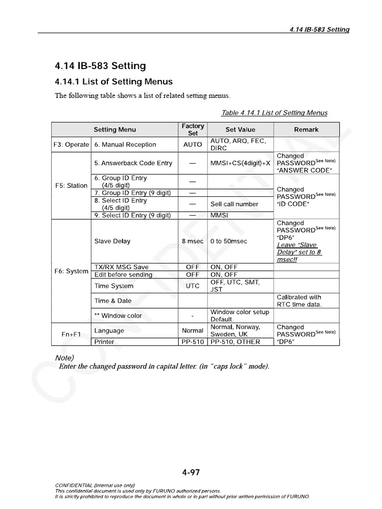How To Perform IB-583 Settings | PDF