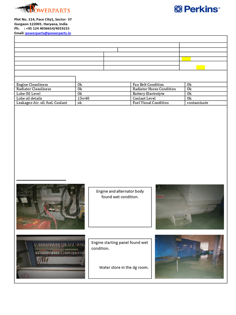 DG Test Report for Surjakamal's Genset | PDF | Battery Charger | Home ...