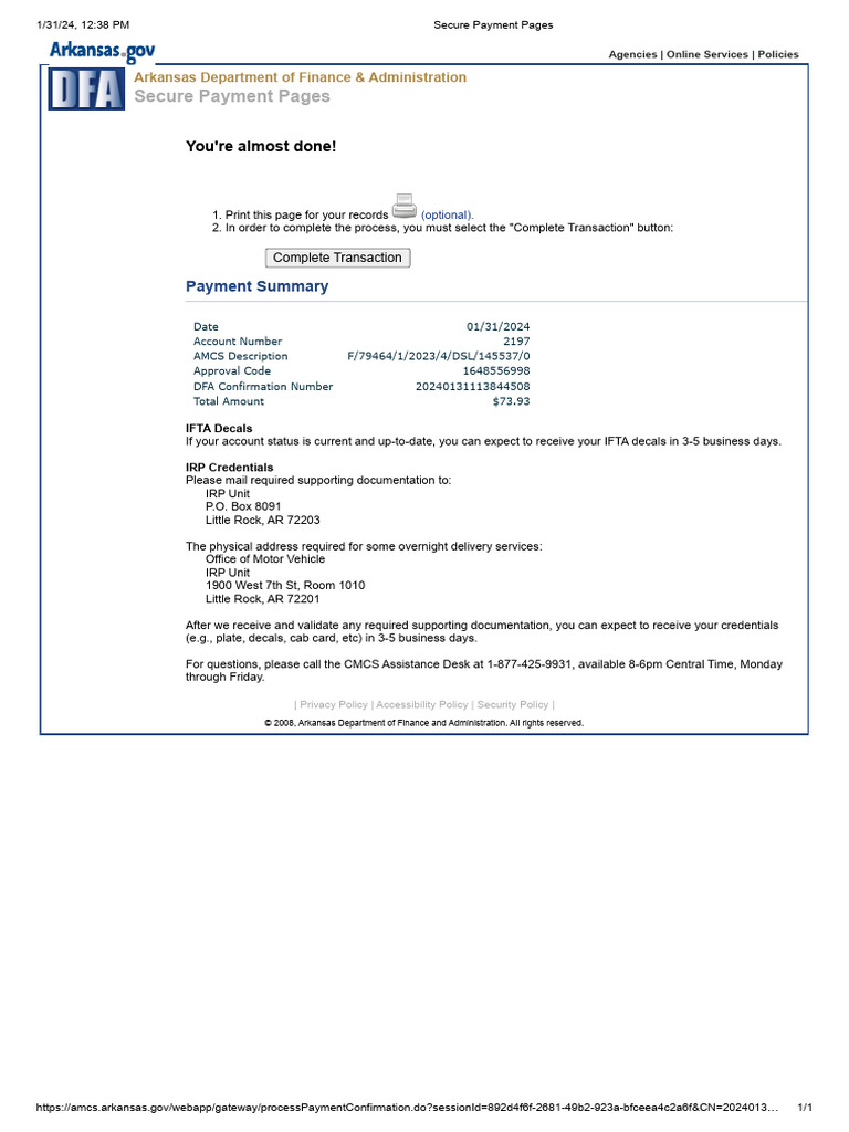 Secure Payment Pages - RECEIPT | PDF