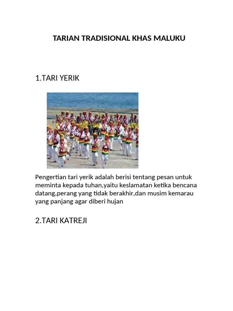 Tari Katreji Maluku penari wanita dan pria dalam tarian tradisional