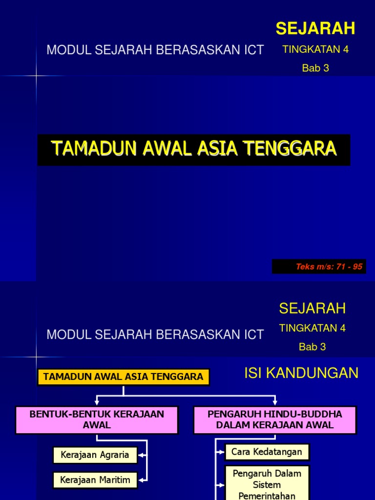 Tingkatan 4 Bab 3 Tamadun Awal Asia Tenggara Pdf