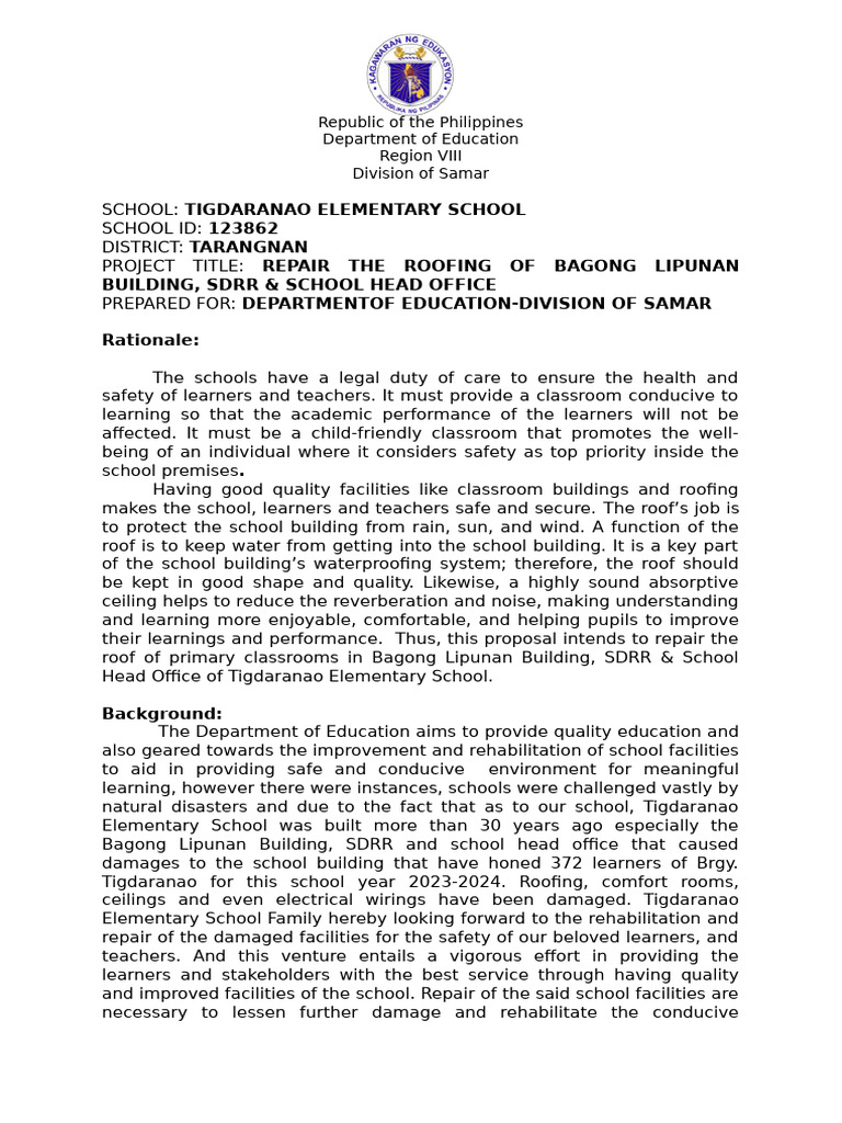 Project Proposal Roofing & Ceiling | PDF
