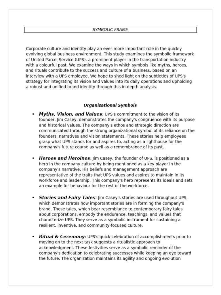 Symbolic Frame Report | PDF