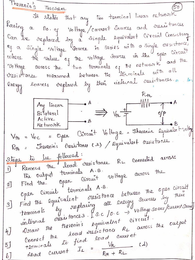 Thevenins Theorem Pdf