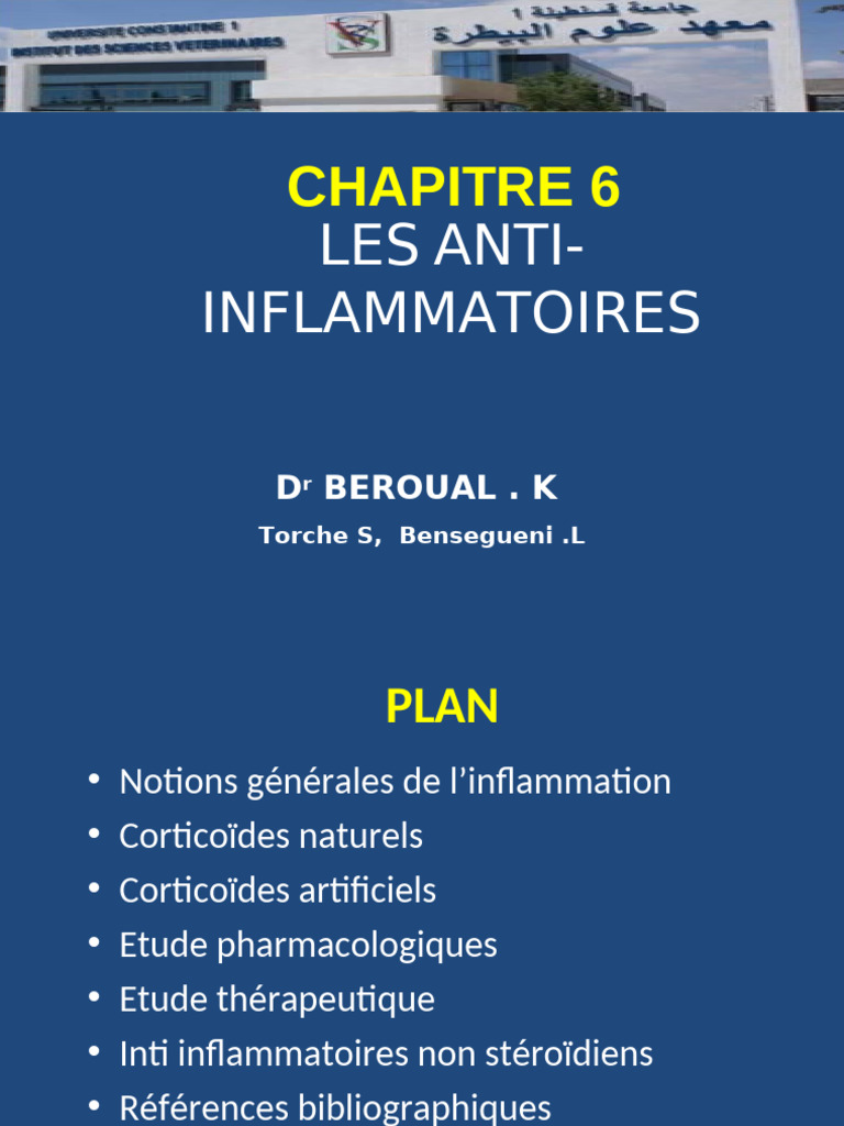 Les Anti Inflammatoires | PDF